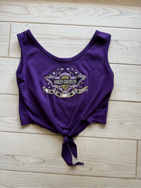 Harley-Davidson Tops - Vintage *1990* Harley-Davidson Tie Front Tank